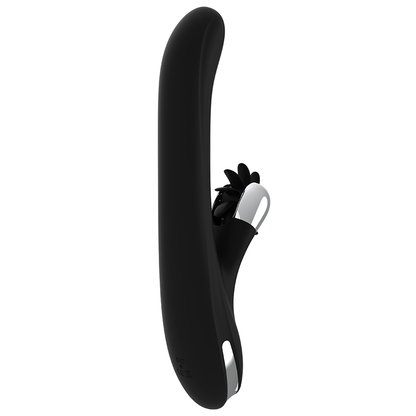 VIBRADOR ROTANTE BUNNY STORM DE NEGRO Y PLATA