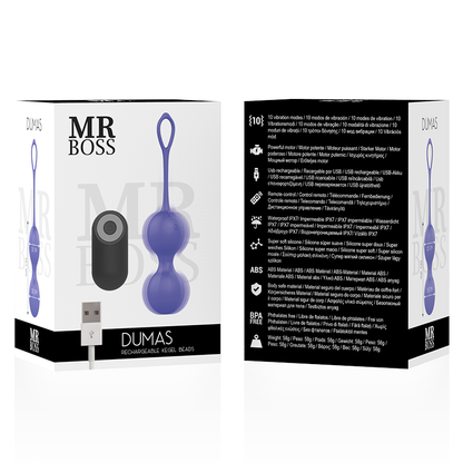 MR BOSS - CONTROL REMOTO DE PERLAS VIBRATORIAS KEGEL DUMAS