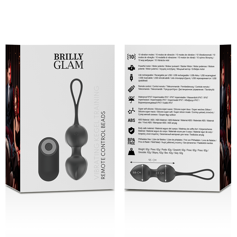 BRILLY GLAM - PERLAS VIBRATORIAS DE KEGEL CON CONTROL REMOTO