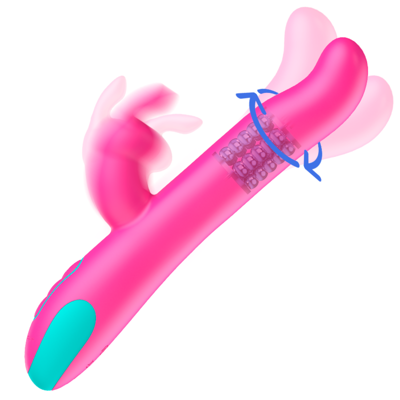 HAPPY LOKY - VIBRADOR Y ROTADOR PLUTO RABBIT WATCHME COMPATIBLE CON TECNOLOGÍA INALÁMBRICA