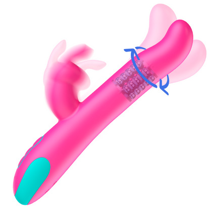 HAPPY LOKY - VIBRADOR Y ROTADOR PLUTO RABBIT WATCHME COMPATIBLE CON TECNOLOGÍA INALÁMBRICA