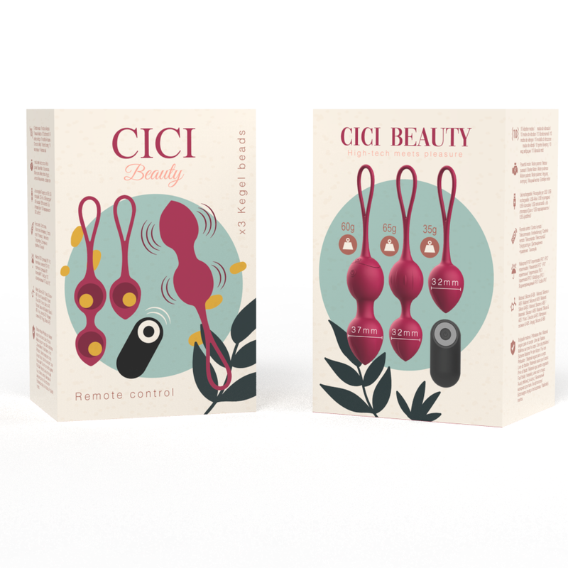 CICI BEAUTY - PERLAS KEGEL VIBRATORIAS DE SILICONA PREMIUM CON CONTROL REMOTO