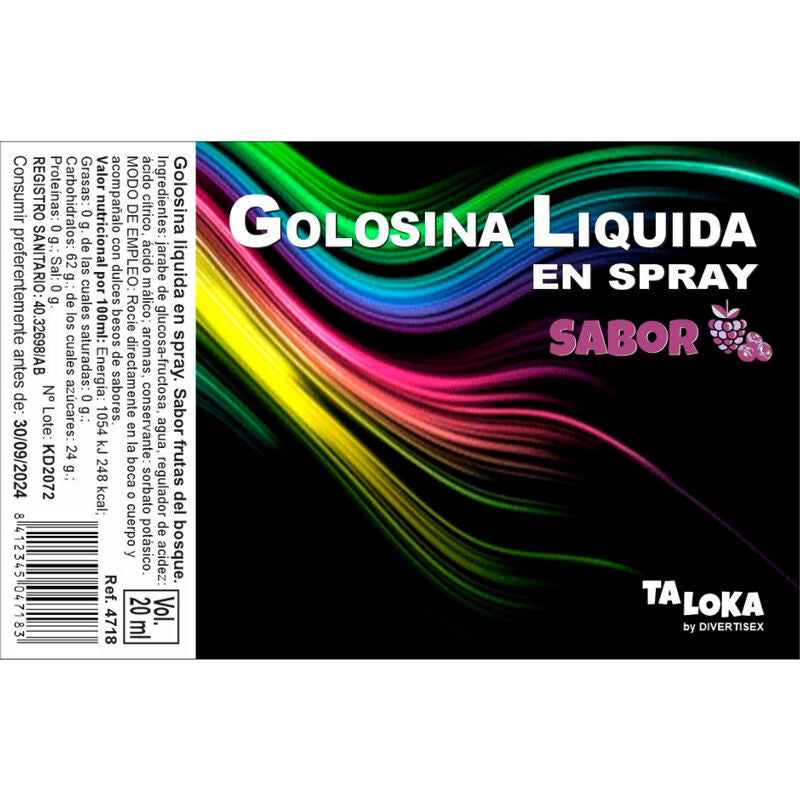 TALOKA - SPRAY DE CARAMELOS DE FRUTAS DEL BAYAS LÍQUIDAS