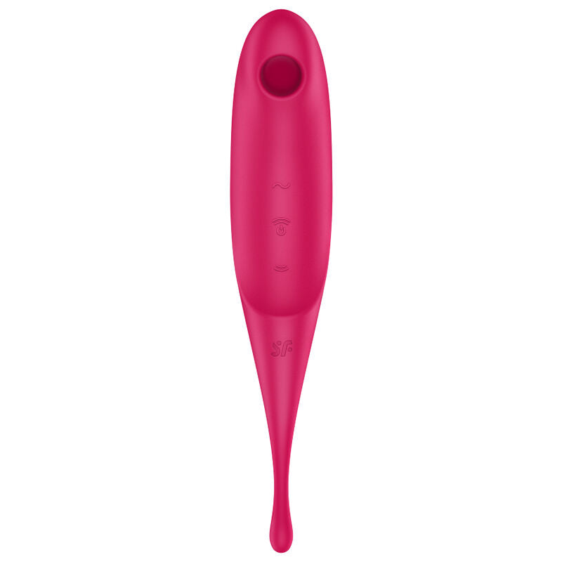 SATISFYER - ESTIMULADOR Y VIBRADOR TWIRLING PRO AIR PULSE ROJO