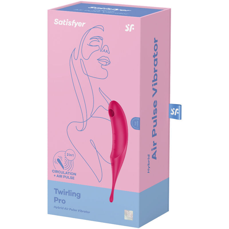 SATISFYER - ESTIMULADOR Y VIBRADOR TWIRLING PRO AIR PULSE ROJO