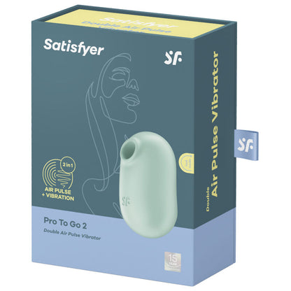 SATISFYER - PRO TO GO 2 ESTIMULADOR Y VIBRADOR DOBLE DE AIRE VIOLETA