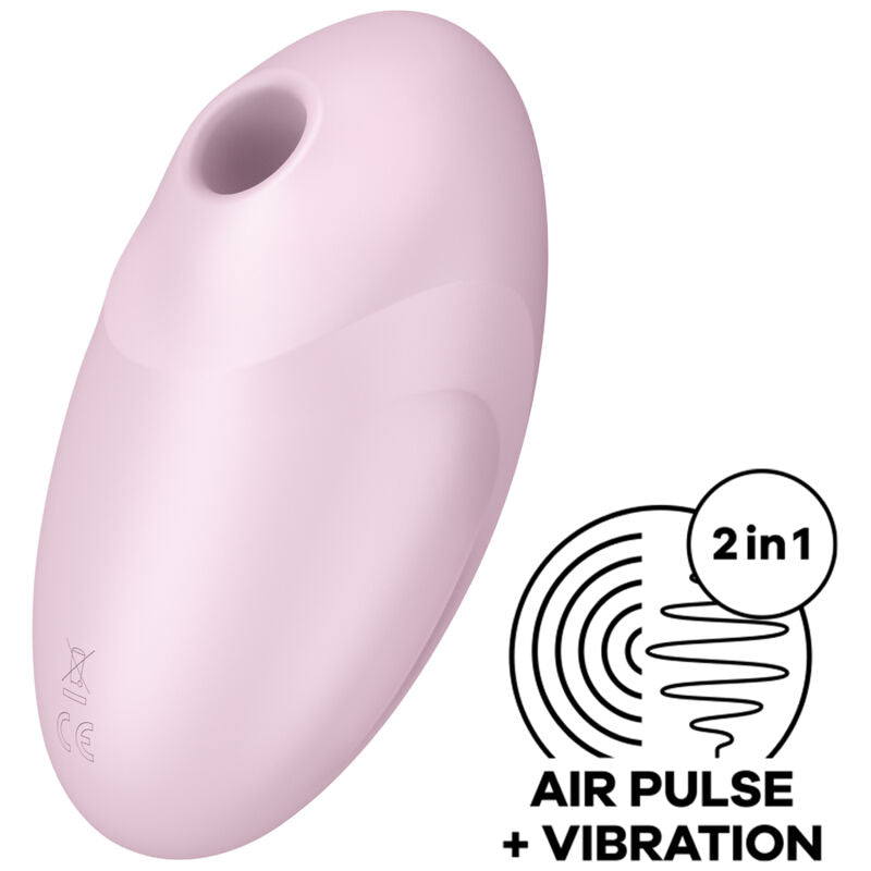 SATISFYER - ESTIMULADOR Y VIBRADOR DE 3 PULSOS DE AIRE VULVA LOVER NEGRO