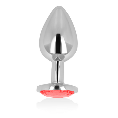 OHMAMA - PLUG ANAL CON CRISTAL ROJO 8 CM