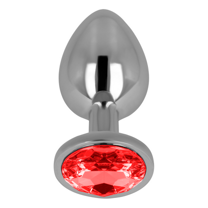 OHMAMA - PLUG ANAL CON CRISTAL ROJO 8 CM