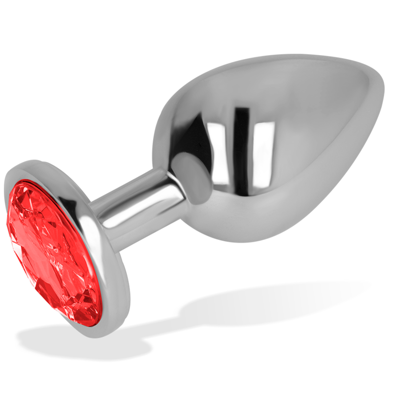 OHMAMA - PLUG ANAL CON CRISTAL ROJO 8 CM