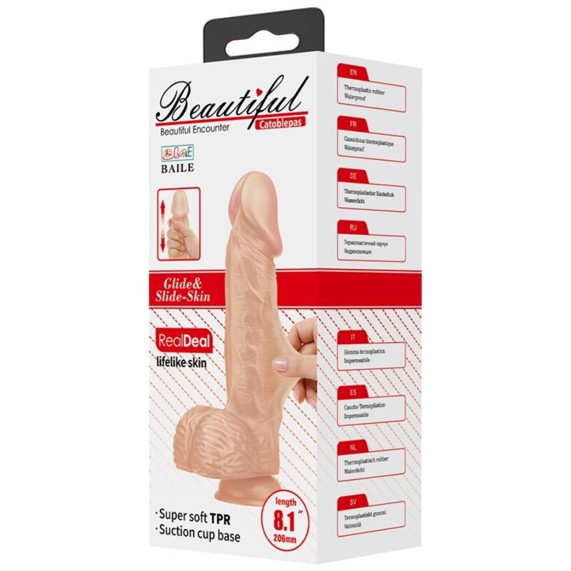 BAILE - BEAUTIFUL ENCOUNTER CATOBLEPAS FLEXIBLE REALISTIC DILDO 20.6 CM NATURAL