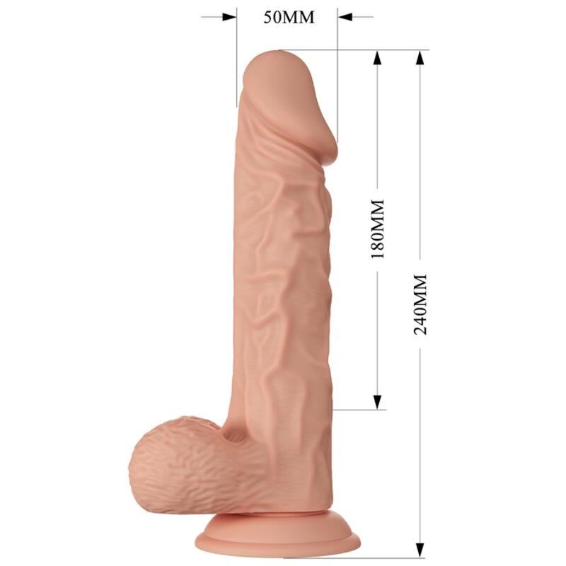 BAILE - HERMOSO ENCUENTRO BURAQ DILDO REALISTA FLEXIBLE 24 CM NATURAL