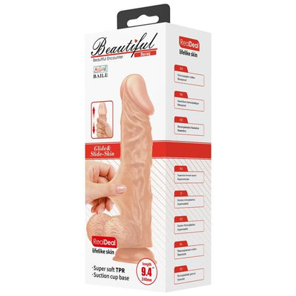 BAILE - HERMOSO ENCUENTRO BURAQ DILDO REALISTA FLEXIBLE 24 CM NATURAL