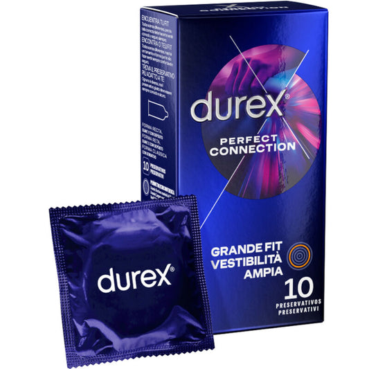 DUREX - CONEXIÓN PERFECTA SILICONA LUBRICACIÓN EXTRA 10 UNIDADES