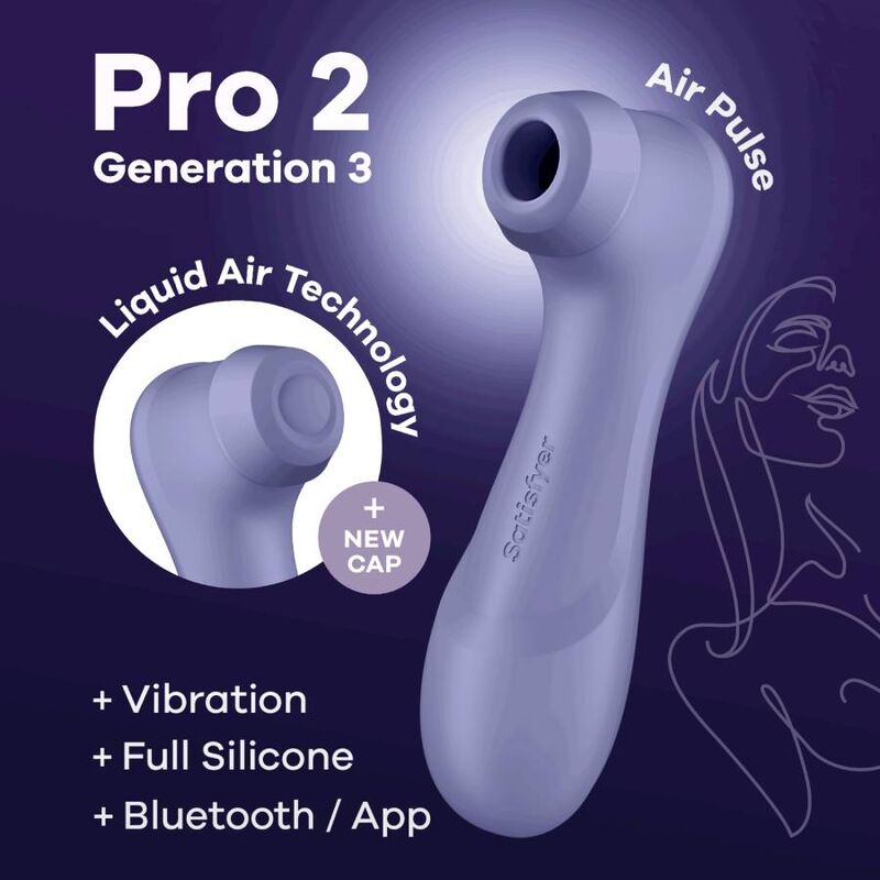 SATISFYER - PRO 2 GENERACIÓN 3 VINO ROJO BLUETOOTH Y APP