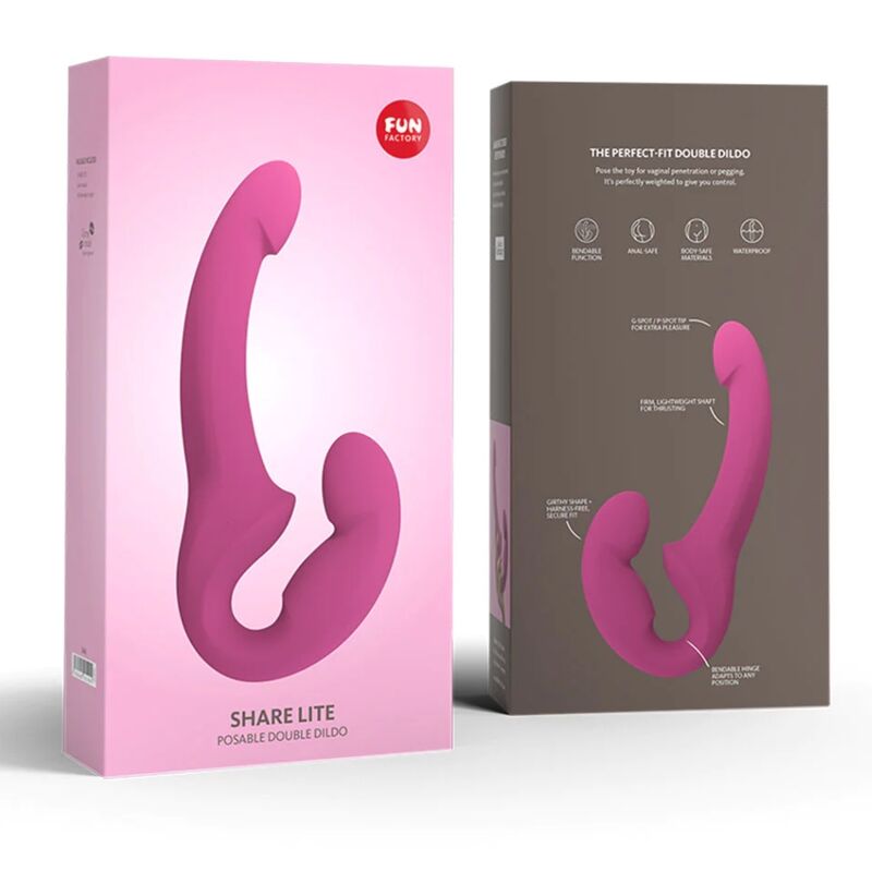 FUN FACTORY - SHARE LITE DILDO DOBLE BLACKBERRY