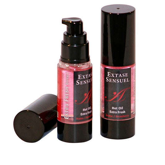 EXTASE SENSUAL - ACEITE DE MASAJE EFECTO FRESA EXTRA FRESCA 30 ML