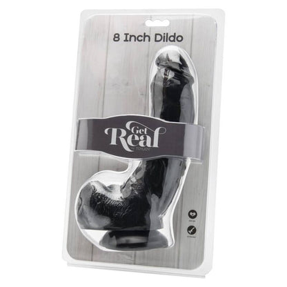 GET REAL - DILDO 20,5 CM CON BOLAS NEGRO