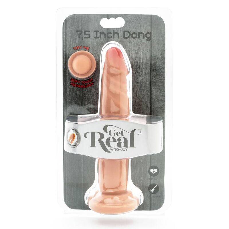 GET REAL - DONG DE DOBLE DENSIDAD PIEL DE 19 CM