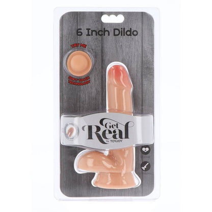 GET REAL - DILDO DOBLE DENSIDAD 17 CM BOLAS PIEL