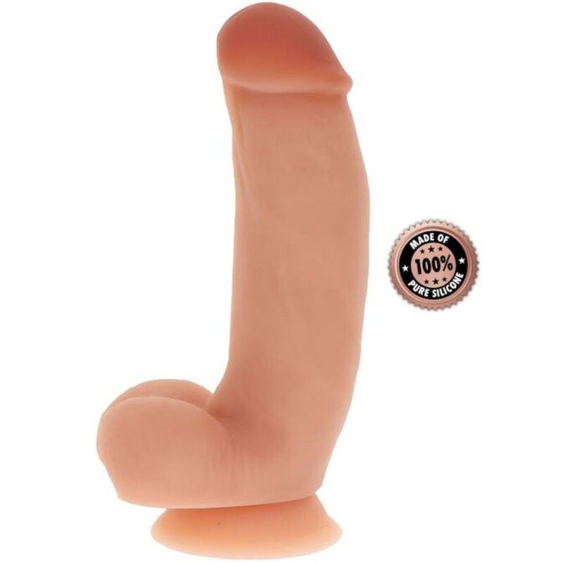 GET REAL - DILDO DE SILICONA 18 CM CON BOLAS PIEL