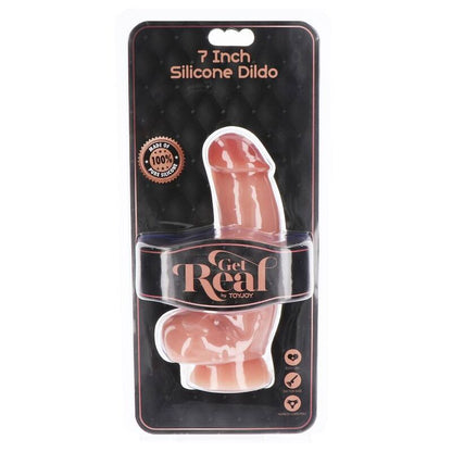 GET REAL - DILDO DE SILICONA 18 CM CON BOLAS PIEL