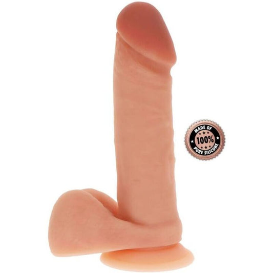 GET REAL - DILDO DE SILICONA 20,5 CM CON BOLAS PIEL