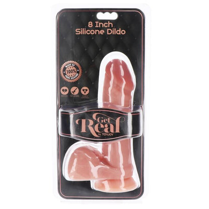 GET REAL - DILDO DE SILICONA 20,5 CM CON BOLAS PIEL