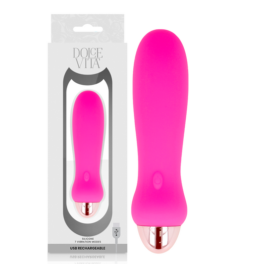 DOLCE VITA - VIBRADOR RECARGABLE FIVE PINK 7 VELOCIDADES