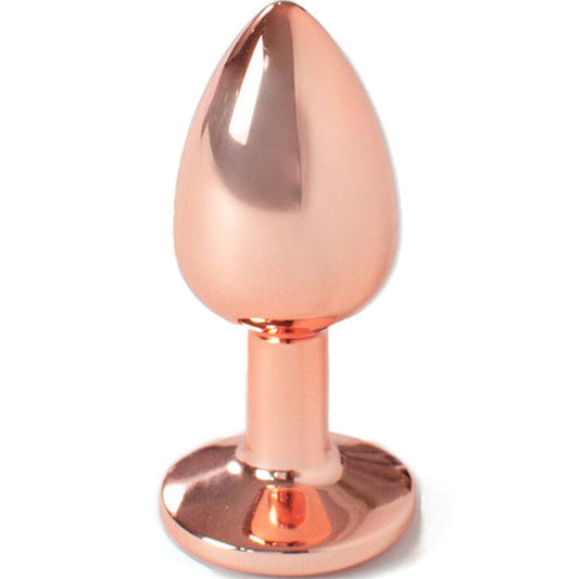 SECRETPLAY - PLUG ANAL DE METAL ORO ROSA TAMAÑO PEQUEÑO 7 CM