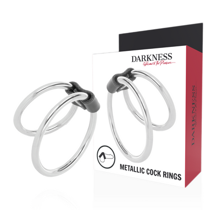 DARKNESS - ANILLO DOBLE DE METAL PARA EL PENE