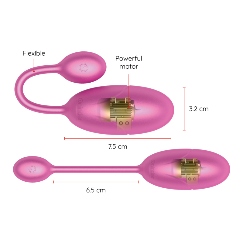 ONINDER - HUEVO VIBRADOR TOKIO ROSA 7,5 X 3,2 CM APLICACIÓN GRATUITA