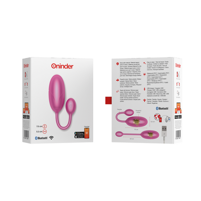 ONINDER - HUEVO VIBRADOR TOKIO ROSA 7,5 X 3,2 CM APLICACIÓN GRATUITA