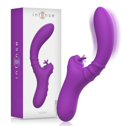 INTENSE - VIBRADOR FLEXIBLE HARRY CON LENGUA MORADA