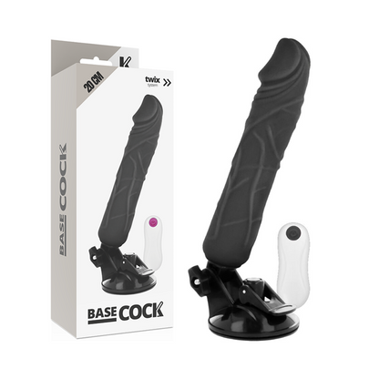 BASECOCK - VIBRADOR REALISTA CONTROL REMOTO CARNE 20 CM -O- 4 CM