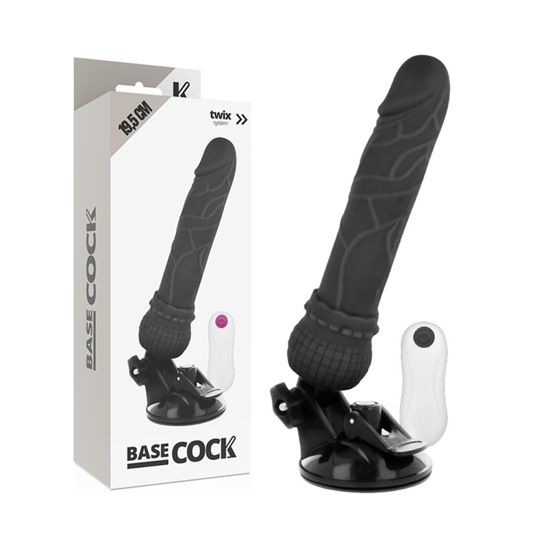 BASECOCK - REALISTIC VIBRATOR REMOTE CONTROL FLESH 19.5 CM -O- 4 CM