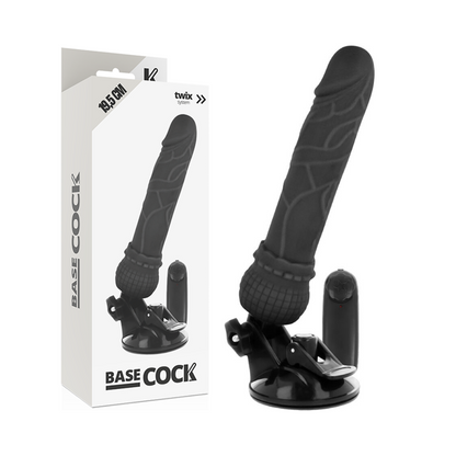 BASECOCK - VIBRADOR REALISTA CONTROL REMOTO CARNE 19,5 CM -O- 4 CM