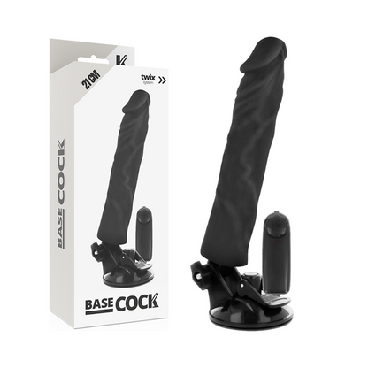 BASECOCK - VIBRADOR REALISTA CONTROL REMOTO CARNE 21 CM -O- 4 CM