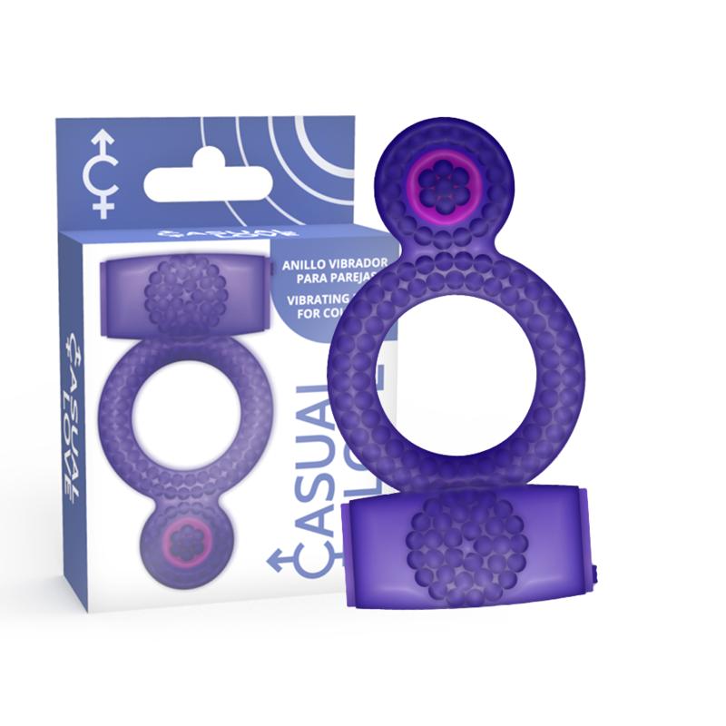 CASUAL LOVE - ANILLO VIBRADOR DOBLE PLACER MORADO