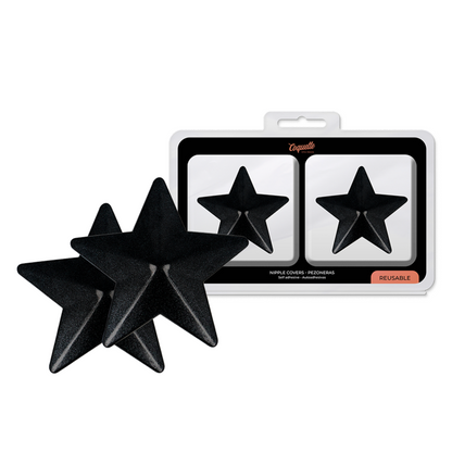 COQUETTE CHIC DESIRE - CUBREPEZONES ESTRELLAS NEGRAS