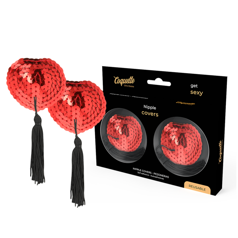 COQUETTE CHIC DESIRE - NIPPLE COVERS RED