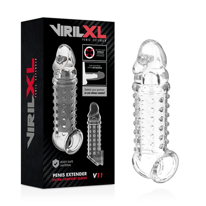 VIRILXL - EXTENSIÓN DE PENE Y FUNDA V11 TRANSPARENTE