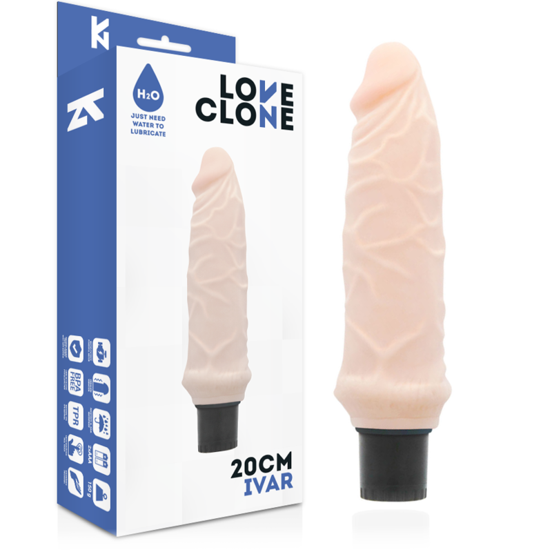 LOVECLONE - IVAR SELF LUBRICATION VIBRATOR 20 CM -O- 3.7 CM