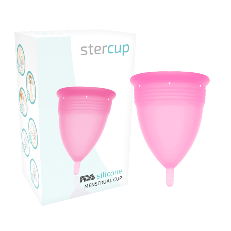 STERCUP - COPA MENSTRUAL DE SILICONA FDA ROSA - TALLA L