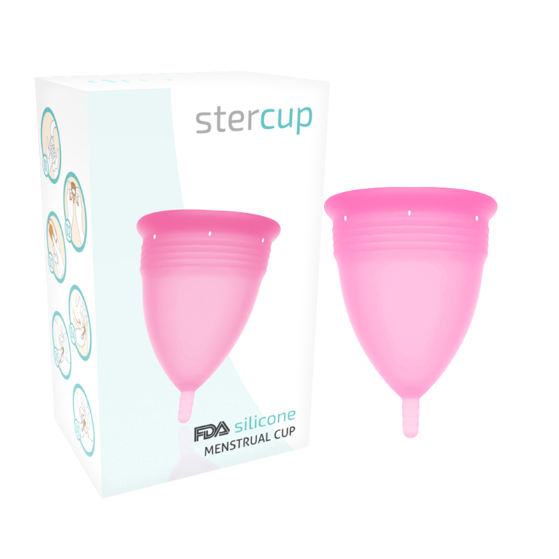 STERCUP - COPA MENSTRUAL DE SILICONA FDA ROSA - TALLA S