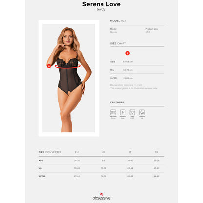 OBSESSIVE - SERENA LOVE TEDDY SIN ENTREPIERNA XS/S