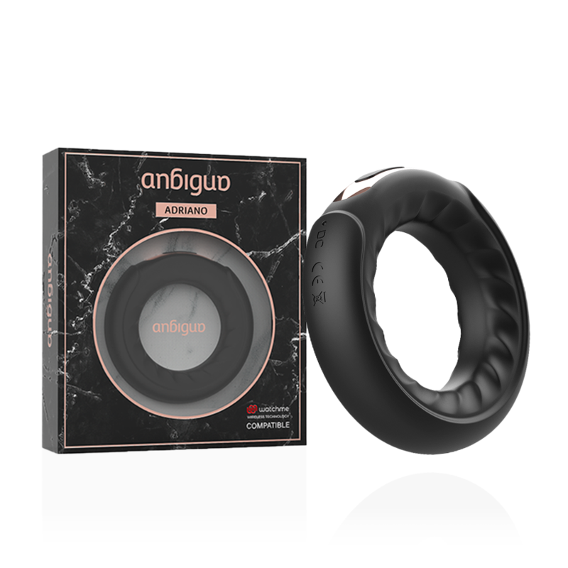 ANBIGUO - ANILLO VIBRADOR ADRIANO COMPATIBLE CON LA TECNOLOGÍA INALÁMBRICA WATCHME