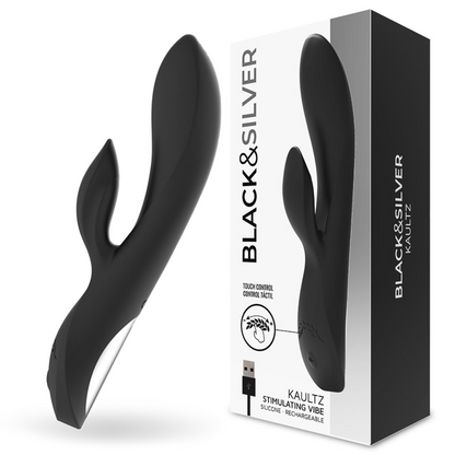 VIBRADOR CON CONTROL TÁCTIL KAULTZ NEGRO Y PLATA