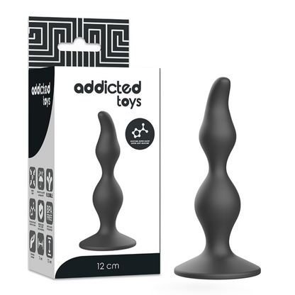 JUGUETES ADICTOS - PLUG SEXUAL ANAL 12 CM NEGRO