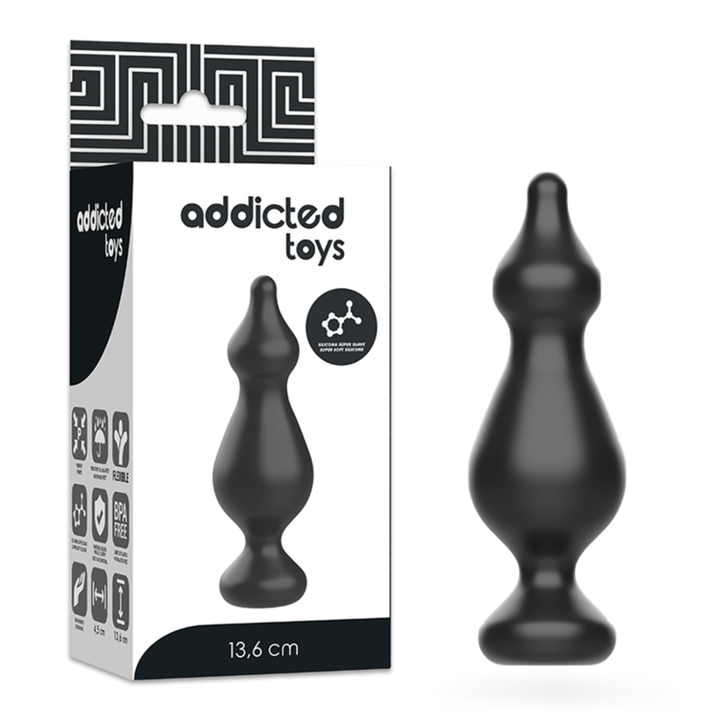 JUGUETES ADICTOS - PLUG SEXUAL ANAL 13,6 CM NEGRO